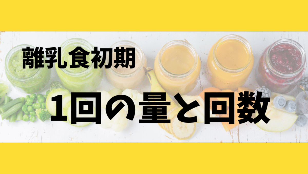 離乳食初期の1回の量と回数