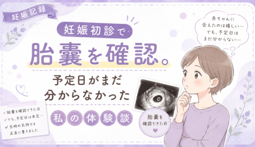 妊娠初診で胎嚢だけ確認。予定日が決まらなかった私の体験談