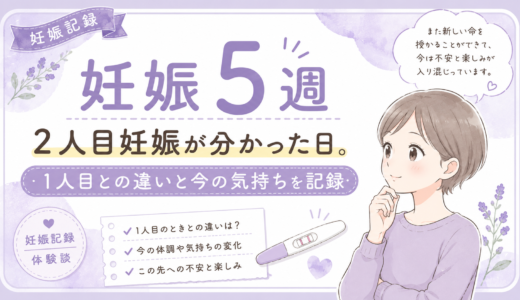 妊娠5週｜2人目妊娠が分かった日。1人目との違いと今の気持ちを記録