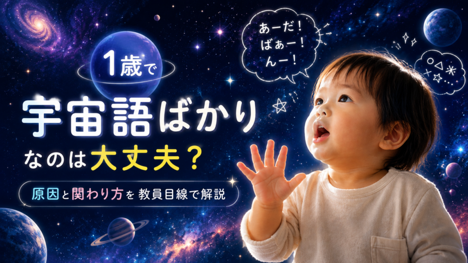 1歳で宇宙語ばかりなのは大丈夫？言葉が通じない原因と関わり方を教員目線で解説