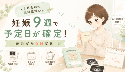 妊娠9週で予定日が確定！2人目妊娠の妊婦健診レポ【前回から6日変更】