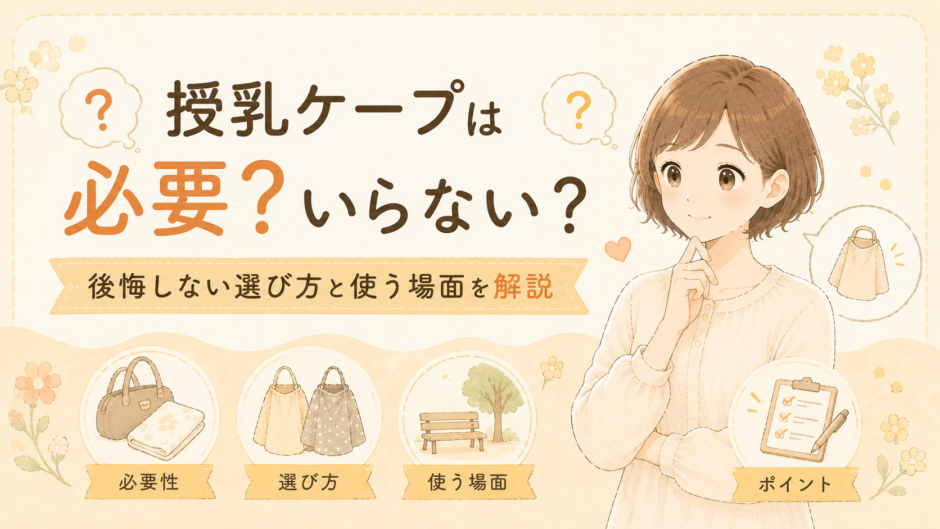授乳ケープは必要？いらない？後悔しない選び方と使う場面を解説