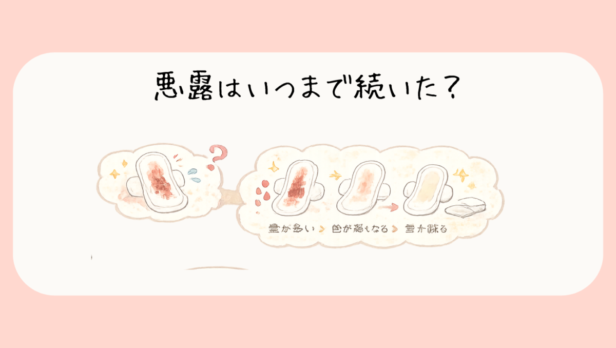 悪露はいつまで続いた？