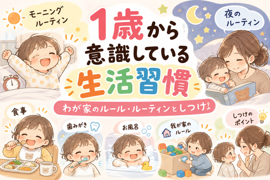 1歳から意識している生活習慣｜わが家のルール・ルーティンとしつけ