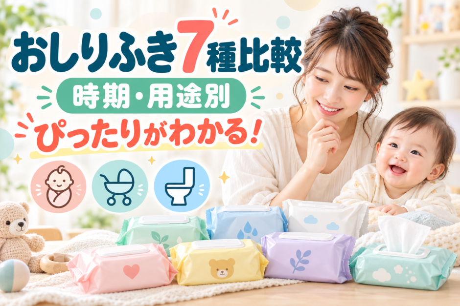 おしりふきを7種類使って比較｜厚手・コスパ・流せるタイプのおすすめは？