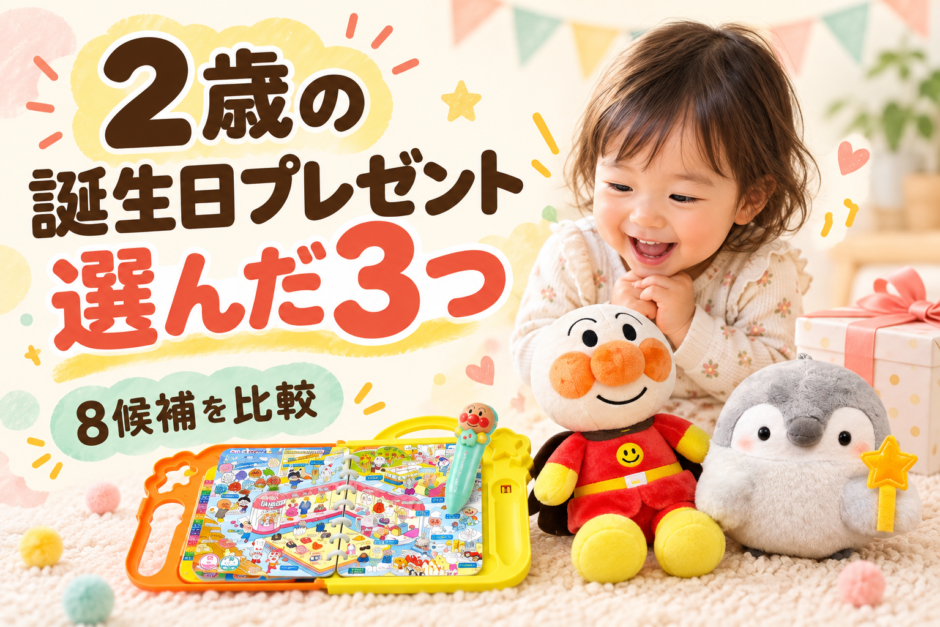 2歳の誕生日プレゼントに選んだ3つ！候補8種類を比較して決めた理由