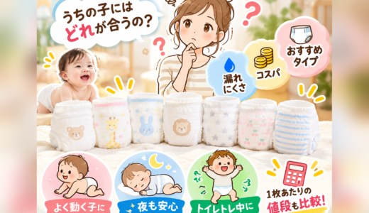 パンツタイプのおむつ7種類を比較｜実際に使ってわかった漏れにくさ・コスパ・おすすめ